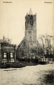 15282 Gezicht op de toren van de Nederlands-hervormde kerk (Kerkdijk 12) te Westbroek. N.B. De gemeente Westbroek is ...